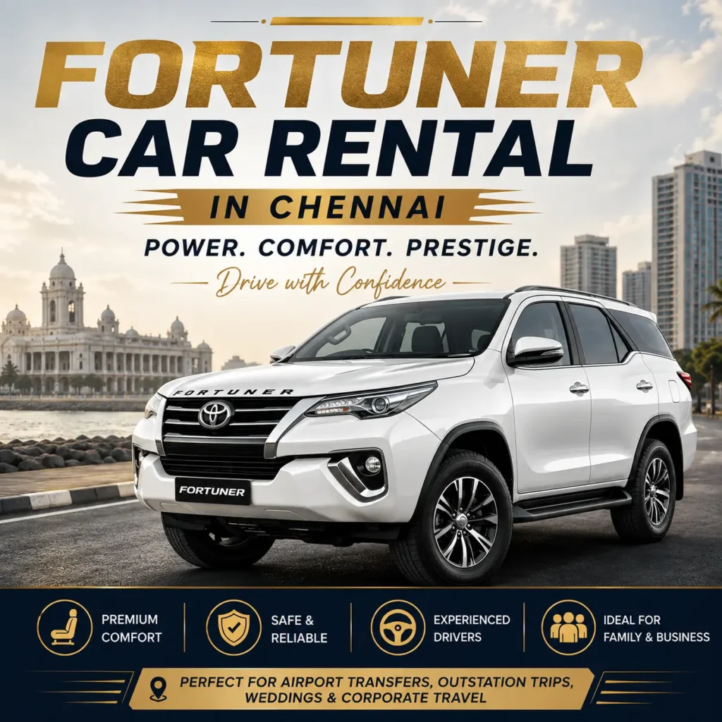 Toyota Fortuner Car Rental in Chennai