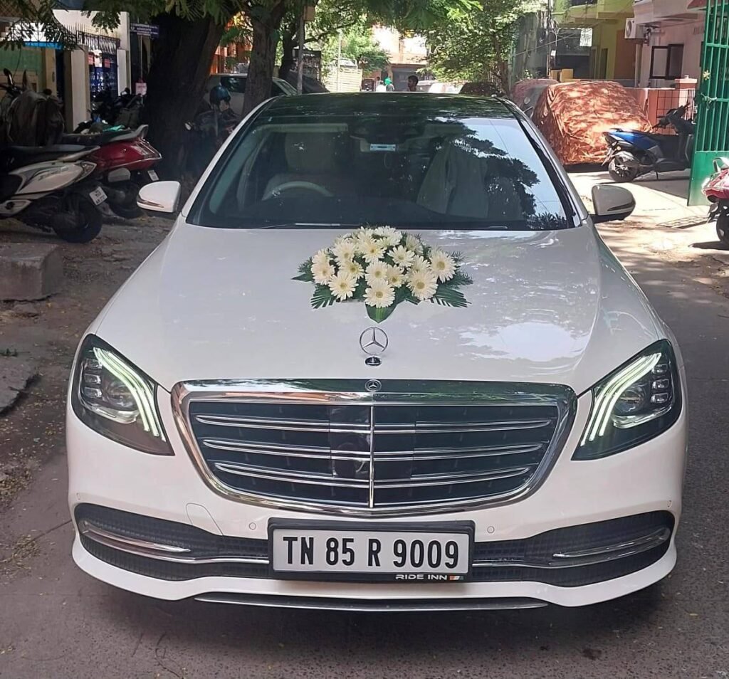 Benz S Class wedding car rental in Chennai - Sri Ram Cars Chennai